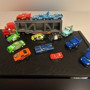 Disney Cars hauler with cars